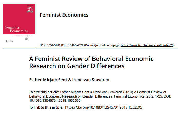 Sent and van Staveren FE